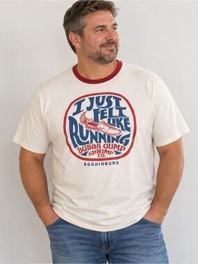 Bubba Gump Shrimp Co. White & Red Ringer Graphic Tee